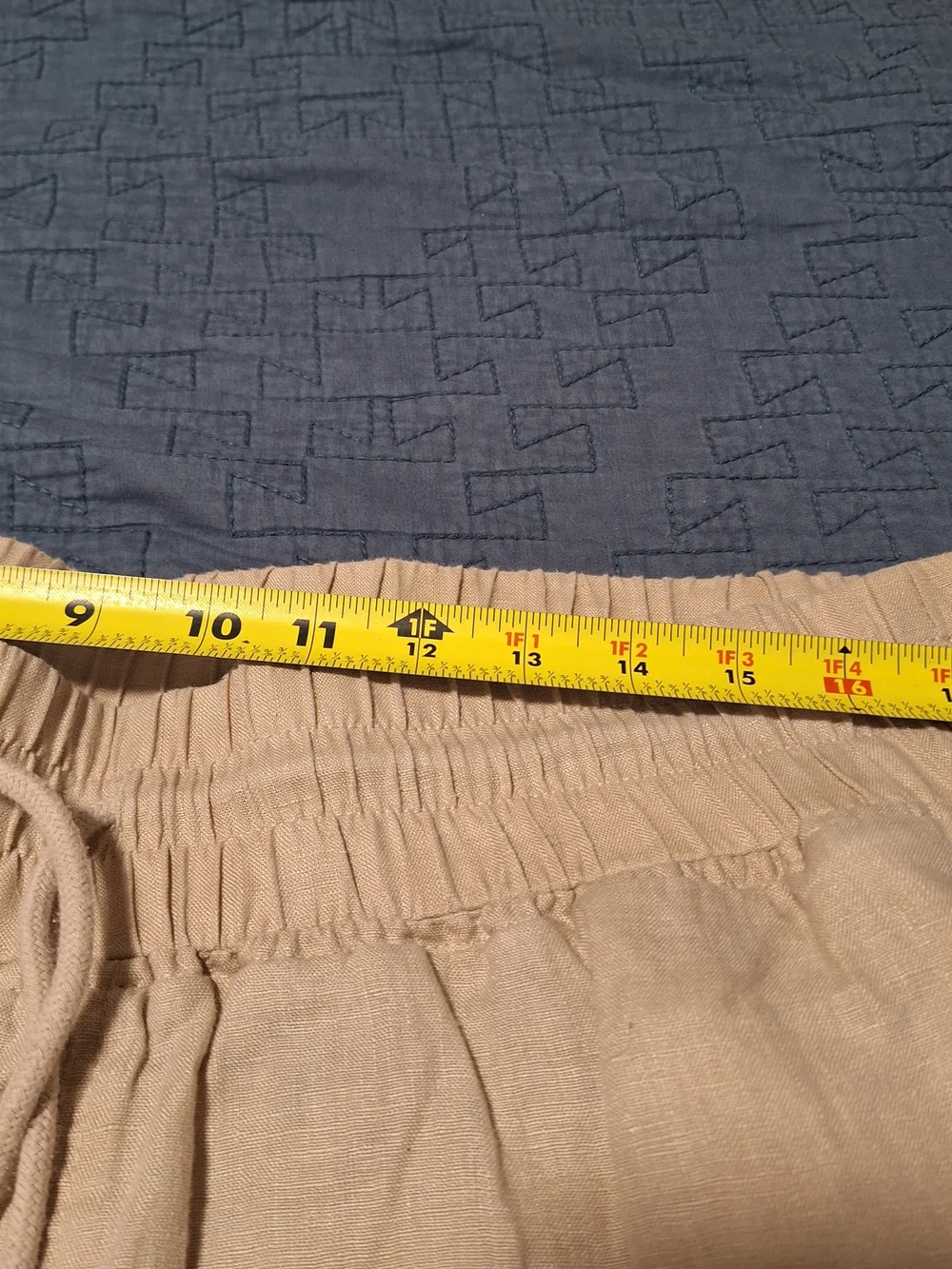 Quince Relaxed Drawstring 100% Linen Pants - Beige Size XL